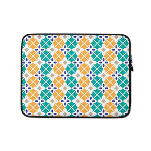 Colorful Geometric Lattice Laptop Sleeve