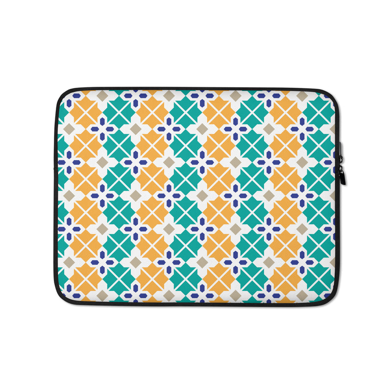Colorful Geometric Lattice Laptop Sleeve