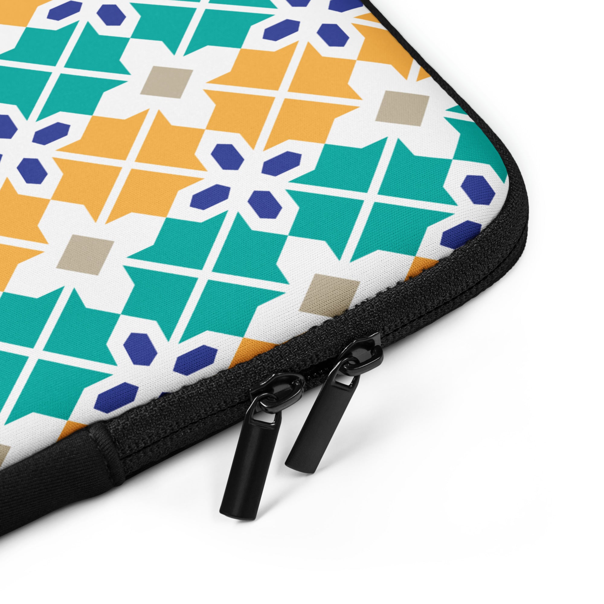 Colorful Geometric Lattice Laptop Sleeve