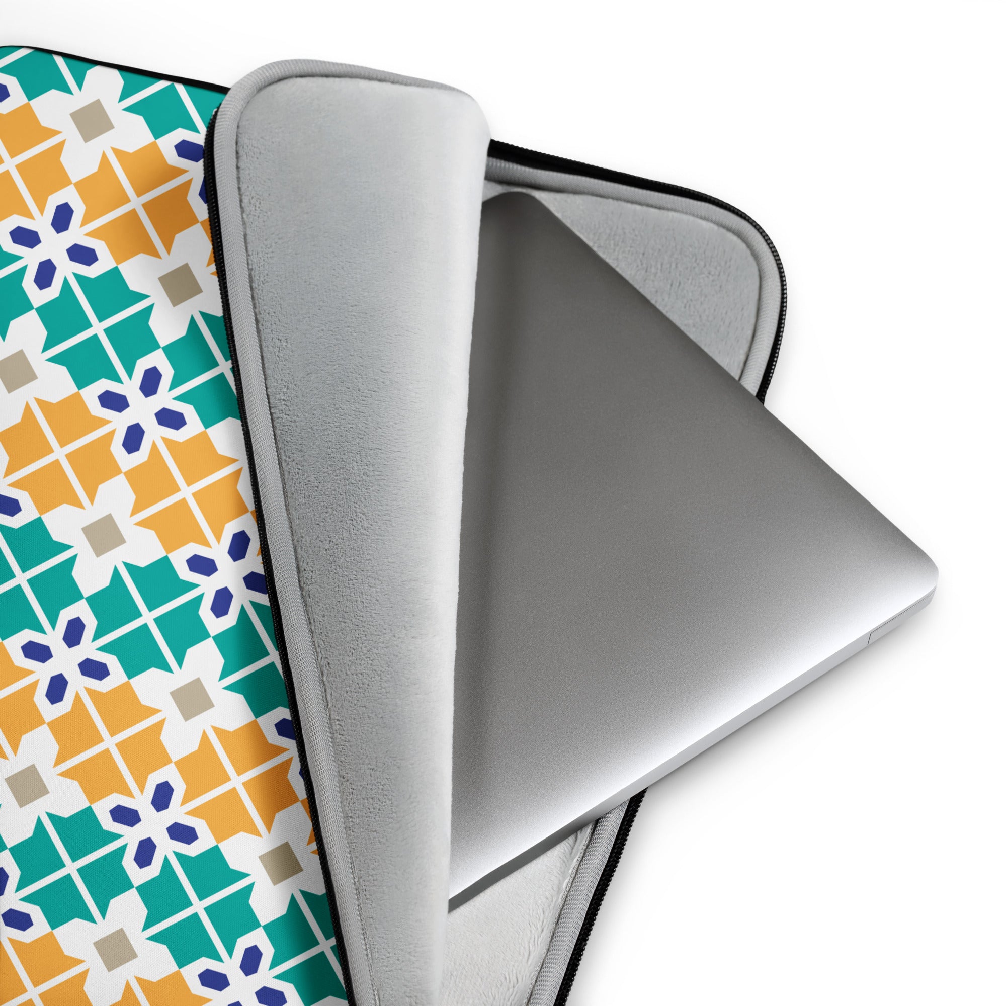 Colorful Geometric Lattice Laptop Sleeve