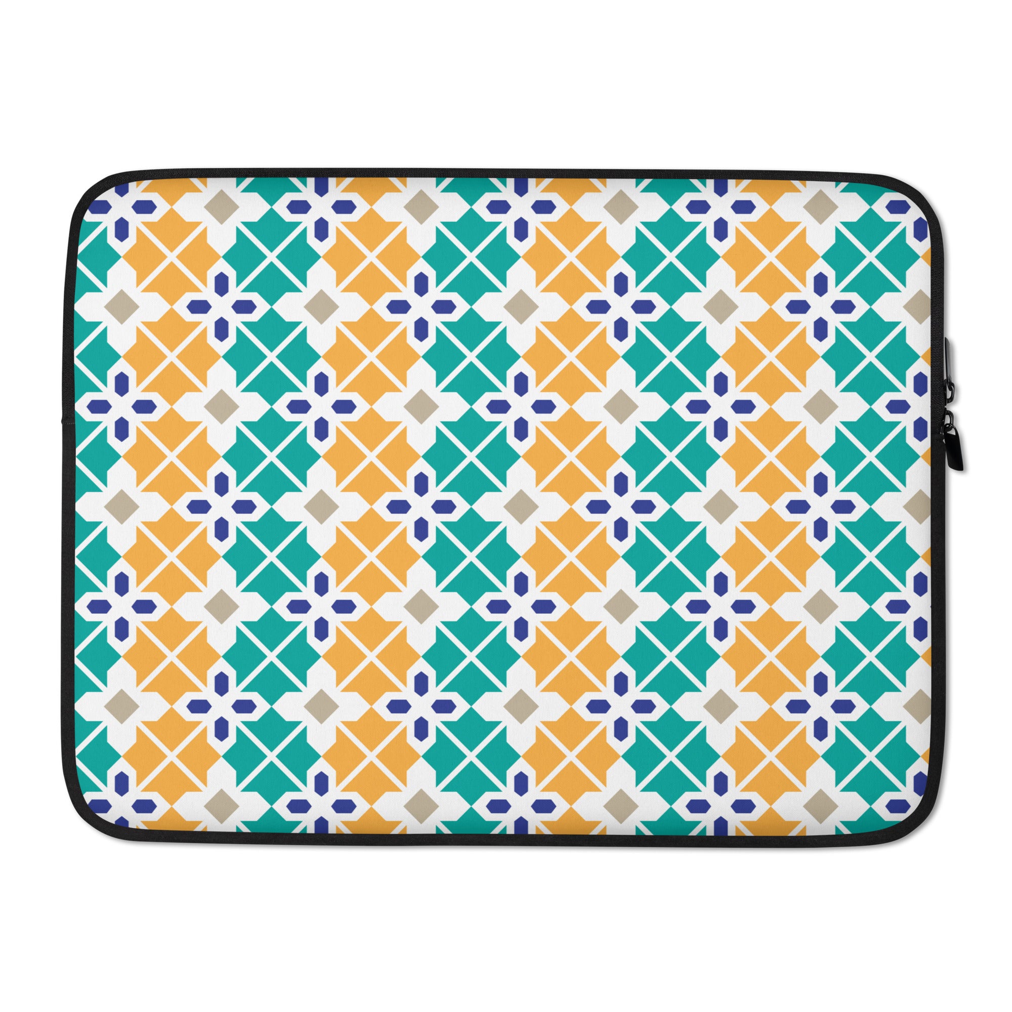 Colorful Geometric Lattice Laptop Sleeve