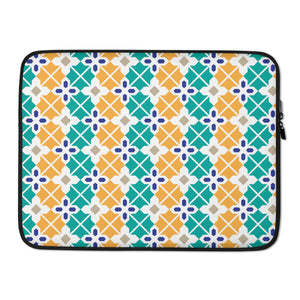 Colorful Geometric Lattice Laptop Sleeve