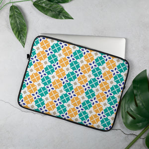 Colorful Geometric Lattice Laptop Sleeve