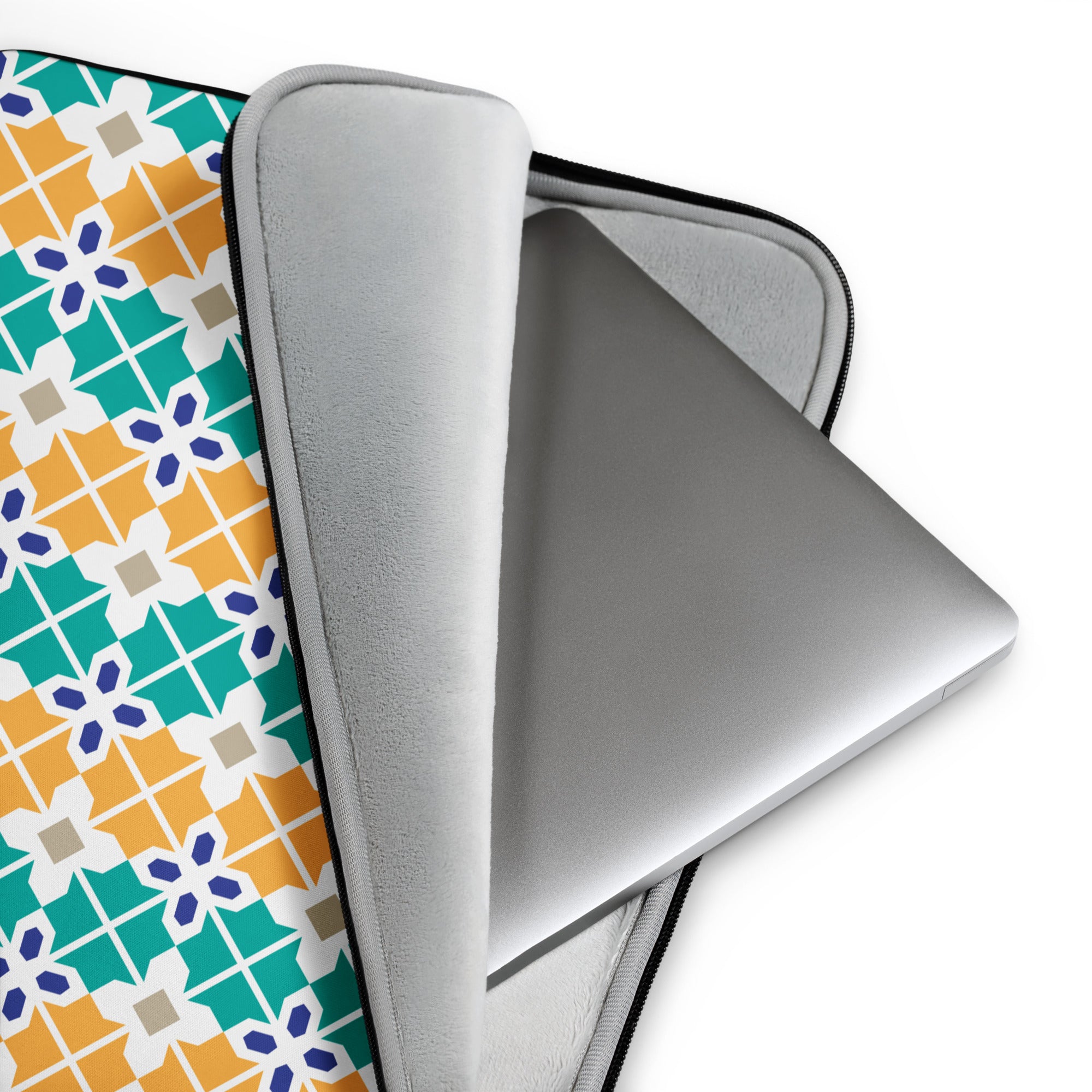 Colorful Geometric Lattice Laptop Sleeve