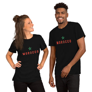 Morocco Flag Star Unisex T-Shirt