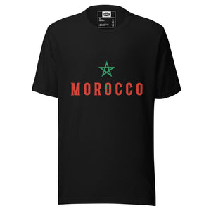 Morocco Flag Star Unisex T-Shirt