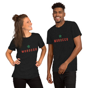 Morocco Flag Star Unisex T-Shirt