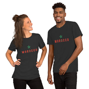 Morocco Flag Star Unisex T-Shirt