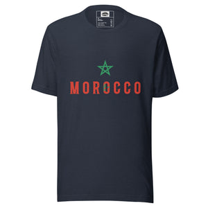 Morocco Flag Star Unisex T-Shirt
