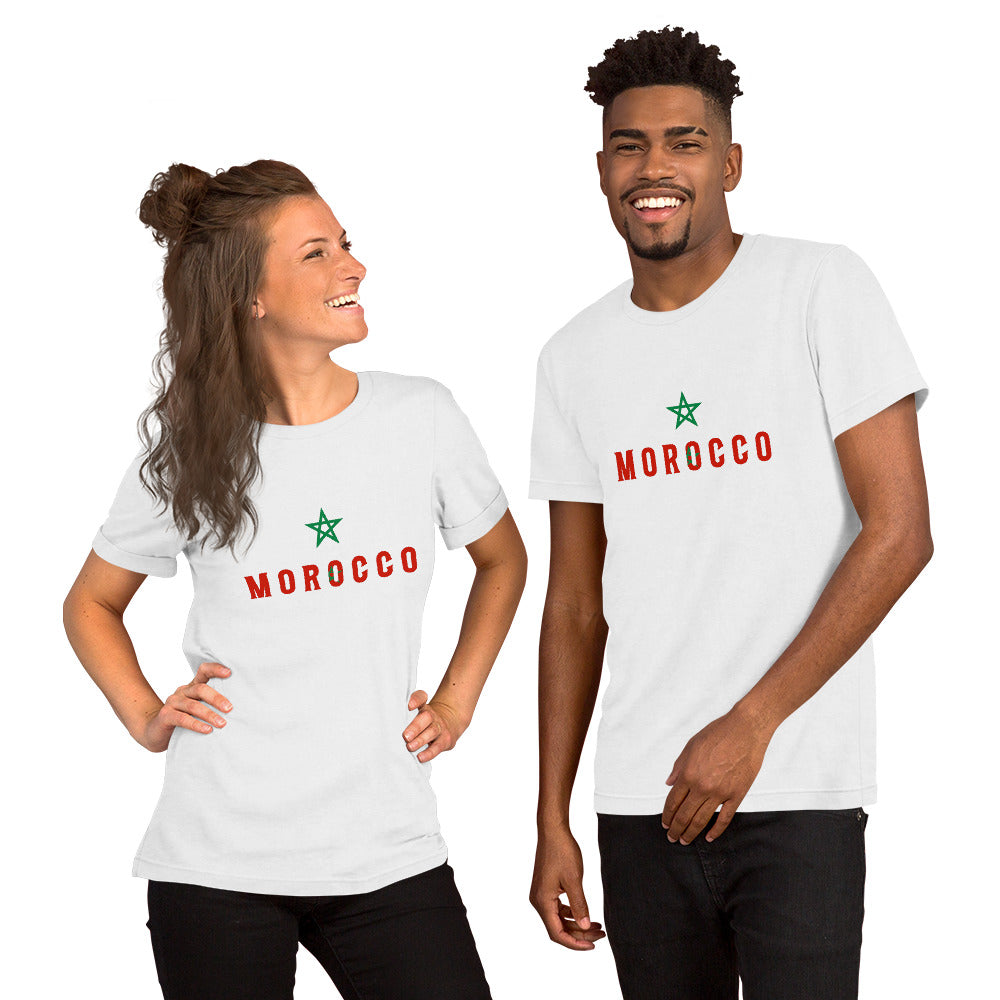 Morocco Flag Star Unisex T-Shirt