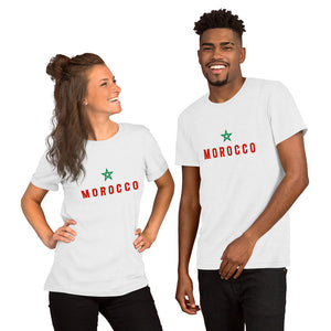 Morocco Flag Star Unisex T-Shirt