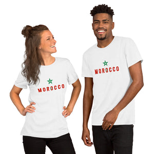 Morocco Flag Star Unisex T-Shirt