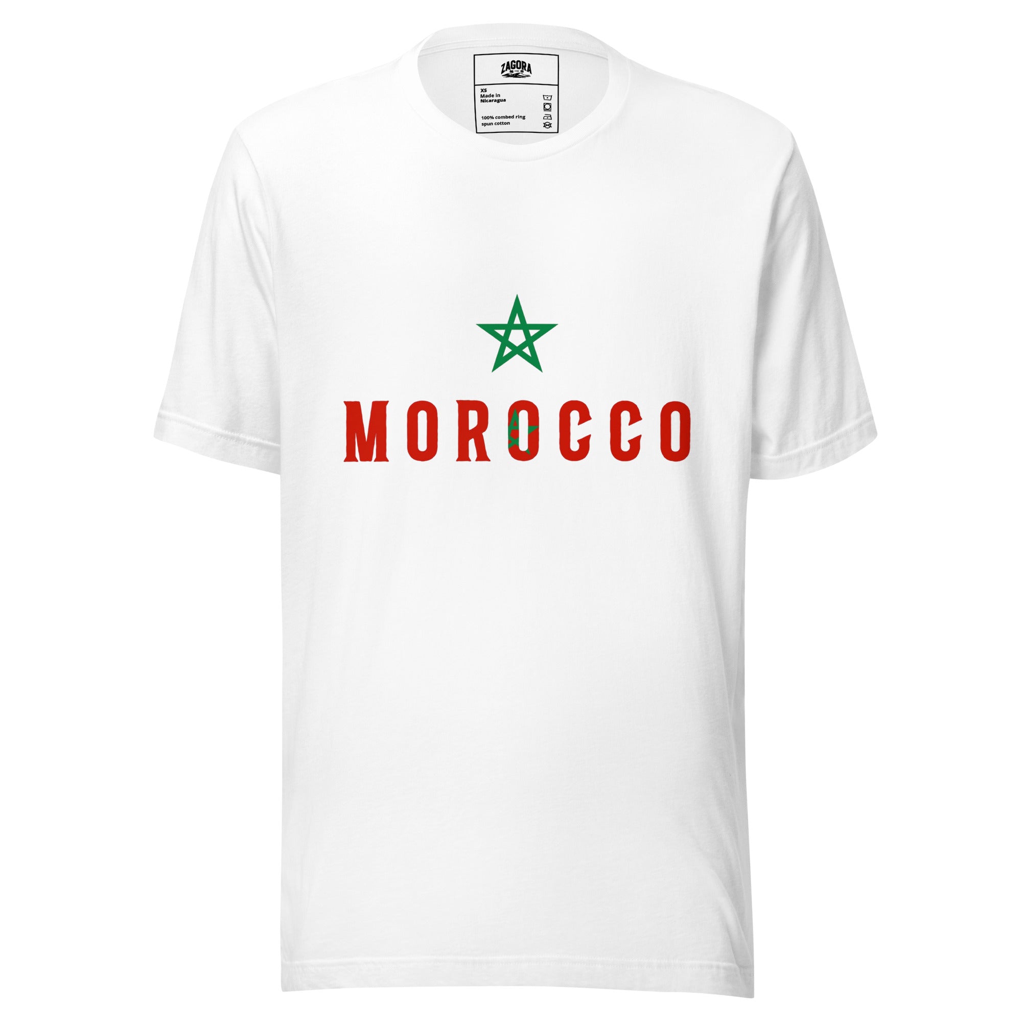 Morocco Flag Star Unisex T-Shirt